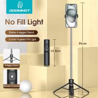 ราคา DoomHot Selfie Stick Tripod Stands Mini Selfie Stick Tripod 360 Rotate with LED Fill Light Bluetooth Remote Selfie Stick with Stabilizer for Vlogging Cellphone Desktop Stand Holder Phone Tripod Portab