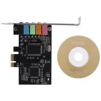 ราคา 5 1 Internal Sound Card for 10 with Low Profile Bracket 3D Stereo PCI E CMI8738 Chip 32 64 Bit Sound Card PCI (22053725387)