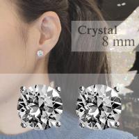 ราคา IMAGIE ต่างหูเพชร Cz Hearts Arrows ต่างหูคริสตัล SWAROVSKI 3 10mm (22298771397)