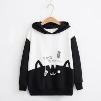 ราคา FashionTing เสื้อเชิ้ตลำลองแขนยาวพิมพ์ลายคิตตี้แมวพิมพ์กระเป๋าบาง (6036398382)