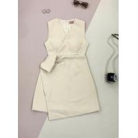 ราคา LISA A0436 ชุดเดรสกระโปรงคอวีแขนกุดแต่งจับจีบระบายด้านข้างกระดุมไข่มุก ดีไซน์เรียบหรูดูแพง ใส่ออกงาน ใส่เที่ยว ดินเนอร์ ปาร์ตี้ (22140610053)