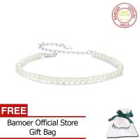 ราคา BAMOER สร้อยข้อมือไข่มุกเปลือกหอยมุกสำหรับผู้หญิง925เงินสเตอร์ลิงสร้อยข้อมือลูกปัดมุกใต้ทะเลออสเตรเลียสร้อยข้อมือไข่มุก SCB280เครื่องประดับ (21947113144)