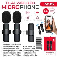 ราคา NUBWO NEW มาใหม่ DUAL WIRELESS MICROPHONE ไมค์ไร้สาย สำหรับไลฟ์สด รุ่น M35 (22045795253)