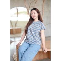 ราคา เสื้อผ้าฝ้ายอินเดีย ผ้าคอตตอนอินเดีย ผ้าอินเดีย เสื้อคอจีนกระดุมหลังผ้าอินเดีย เสื้อผ้าอินเดีย Handblock (22097154720)