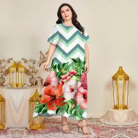 ราคา ใบไม้สีเขียวบวกขนาดเสื้อผ้าสำหรับผู้หญิงชุดลำลองชุดฮาวาย Maxi ผู้หญิง S 5XL (21876861788)