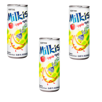 ราคา เครื่องดื่ม น้ำผลไม้เกาหลีผสมโซดา ลอตเต้ มิลคิส Lotte Milkis 250ml ครบ 5 รสชาติ นม แอปเปิ้ล เมล่อน สตอร์เบอรรี่ พีช 밀키스 (21829786362)
