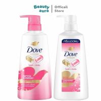 ราคา แชมพู ครีมนวด โดฟ Dove Nutritive Solution Detox Nourishment Shampoo 380ml Conditioner 380ml Dove แชมพูโดฟ สูตรสีชมพู ดีท๊อกซ์ (14153538730)