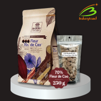ราคา ช็อกโกแลต คาเคาแบร์รี่ Dark Chocolate Fleur de Cao 70 Cacao Barry แบ่งบรรจุ 250 กรัม 1 กิโลกรัม (21426727296)