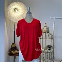 ราคา เสื้อยืดเรย่อนไซส์ใหญ่ BigSize อก 44 ใส่พอดีตัว อก45 48 รัดรูป นุ่มเด้งใส่สบาย คอวี มีเก็บเงินปลายทาง KIT033 (22235517747)