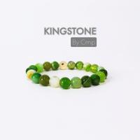 ราคา กำไลหินนำโชค อาเกต สีเขียวอ่อน จินตนาการความคิดสร้างสรรค์ สร้อยข้อมือหินแท้ Agate (21088030489)