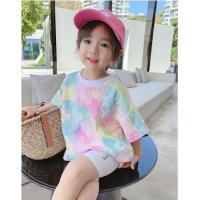 ราคา เสื้อยืดลายหน้ายิ้มมัดย้อมสำหรับวัยกลางคนและเด็กโตใหม่ฤดูร้อนพิมพ์ลายการ์ตูนเด็กแขนสั้นอินเทรนด์สำหรับเด็กผู้หญิง (21516329214)