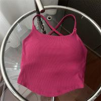 ราคา keu d พร้อมส่ง เสื้อสายเดี่ยว งานครอป สาวไขว้หลัง ผ้าเรย่อน สีพื้น (21419300687)