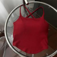 ราคา keu d พร้อมส่ง เสื้อสายเดี่ยว งานครอป สาวไขว้หลัง ผ้าเรย่อน สีพื้น (21419300686)