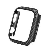 ราคา เคสคาร์บอนไฟเบอร์บางพิเศษสำหรับ Apple Watch 45มม 44มม 40มม เคสกรอบป้องกันสำหรับ Apple Watch Series 7 6 SE 5 4 3 2 1 41มม 42มม 38มม PC แข็งกันกระแทก (1847606418)