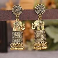 ราคา Broncos Kolczyki ต่างหู Jhumka คลาสสิกแนวพื้นเมืองสำหรับผู้หญิงต่างหูระย้าแกะสลักรูปช้างอินเดียเนปาลวินเทจ (21223453601)