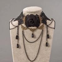 ราคา L11 สร้อยคอลูกไม้ choker โชกเกอร์ลูกไม้โกธิคโลลิต้า (22105436649)