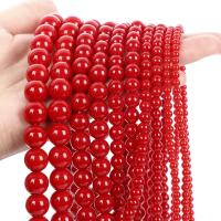 ราคา ลูกปัดหินปะการังสีแดงลูกปัดกลมหลวมสำหรับเครื่องประดับสร้อยข้อมือทำ DIY เสน่ห์เครื่องประดับสร้อยคอ6 8 10มม (21983566279)