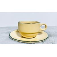 ราคา แก้วกาแฟพร้อมจานรอง เซรามิกสีสังกะสีโบราณ (21407768846)