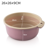 ราคา ตะกร้าระบายน้ำ ตะกร้าผัก ตะกร้าล้างผัก ผลไม้อเนกประสงค์ ใช้สำหรับล้างผัก ชามล้างผลไม้ ผัก มี 2 ชั้น washing basket Thejoyful (17480309918)