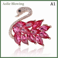 ราคา Aolie เข็มกลัดหงส์คริสตัลอัลลอยรูปสัตว์เข็มกลัดติดปกเสื้อรูปสัตว์1ชิ้น (20220658334)