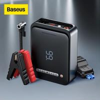 ราคา 24H Shipped 2 Years Warranty Baseus 4 in 1 รถสตาร์ทฉุกเฉิน 1000A Car Jump Starter รถสตาร์ทฉุกเฉินเครื่องอัดอากาศแบบพกพา 8000mAh 12V รถสตาร์ทปั๊มลม Super Energy Power Bank (22142184627)