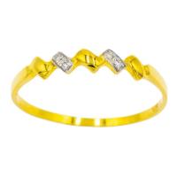 ราคา Happy Jewelry แหวนซิกแซก เพชรแท้ Single cut ทองแท้ 9k 37 5 0 6g 2pt SI307 (12301828370)