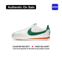 ราคา GGOD ใหม่และแท้ Nike Cortez Leather White Green รองเท้ากีฬา CJ6106 100 รับประกัน 1 ปี (22248651240)