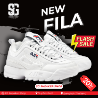 ราคา FILA DISRUPTOR II CLASSIC WHITE SG SNK 01009 5521 รองเท้าผ้าใบ Sneaker ชาย หญิง (21480175922)
