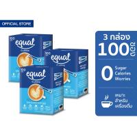 ราคา 3 กล่อง Equal Classic อิควล คลาสสิค ผลิตภัณฑ์ให้ความหวานแทนน้ำตาล ขนาด 100 ซอง 0 แคลอรี (21929900860)