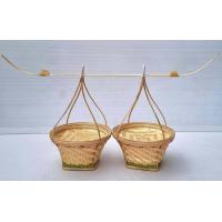 ราคา หาบกระบุงจิ้ว กระบุง 2 ชิ้น ไม้คาน 1 ชิ้น เส้นผ่าฯ 15 ซม สูง 8 ซม ทำด้วยไม้ไผ่ งาน Handmade สำหรับใส่เหรียญโปรยทาน ประดับตกแต่ง (21715720261)