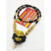 ราคา สร้อยกะลาแต่งเม็ดทองเรเซอร์ประดับหัวช้างเรซิ่นทาทองอะไหล่ทองชุบห้อยพระได้1องค์ (16325746804)