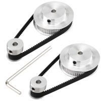 ราคา 2 Kit GT2 Synchronous Wheel 20 60 Teeth 5mm BoreAluminum Timing Pulley with 2 Pcs Length 200mm Width 6mm Belt Bore 5mm (18034611101)