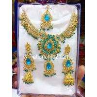 ราคา สร้อยชุดงานแขกอินเดีย เครื่องประดับชุดแขก ครบชุดราคาเบาๆ (18075319914)
