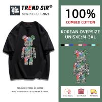 ราคา TrendSir พร้อมส่ง เสื้อยืด สไตล์เกาหลี สำหรับชายและหญิง ฮิปฮอป เสื้อวินเทจ 7สี M 3XL (22091465050)