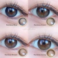 ราคา สี Rainbow brown Rainbow Olive Rainbow honey Rainbow sky คอนเเทคเลนส์รายปี วัสดุ Silicone hydrogel Idollens (16231105853)