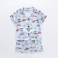 ราคา ชุดนอนเด็กชาย ชุดนอนเด็ก รถไดโนเสาร์ ชุดนอน ผ้า ซาติน เด็ก 90 130cm (21945616267)