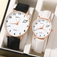 ราคา นาฬิกาคู่แบรนด์หรูชั้นนำสำหรับผู้หญิงผู้ชายนาฬิกาชายปฏิทินรักนาฬิกาข้อมือควอตซ์สายหนังสำหรับผู้หญิงผู้ชาย (22085108671)