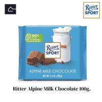 ราคา ใหม่ Ritter Sport Alpine Milk Chocolate ริทเทอร์ สปอร์ต อัลไพน์ มิลค์ 100 กรัม g BBE 22 08 2024 (22335199642)
