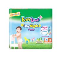 ราคา Baby love แพมเพิสเบบี้เลิฟ เดย์ไนท์ สีเขียว มี 13 ชิ้น Size XL (22273233728)