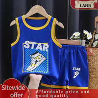 ราคา LANG เสื้อผ้ากีฬาสำหรับเด็กผู้ชายเด็กผู้หญิงชุดเล่นบาสเก็ตบอลชุดวอร์ม2ชิ้นสำหรับเด็กแฟชั่นสันทนาการฤดูร้อน (22263367733)