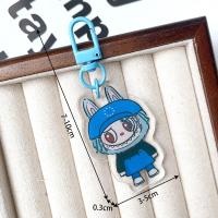 ราคา X z moonligh พวงกุญแจการ์ตูนน่ารักอะคริลิค Labubu จี้ไทเทเนียมรูปไม้กางเขน Kado Kecil (22105674495)