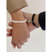 ราคา 2ชิ้นสร้อยข้อมือแม่เหล็กเชือกถักคู่รักคู่รักคู่รักแม่เหล็กผู้หญิงเพื่อนรักเซ็ตสร้อยและแหวนมิตรภาพ (21493124908)
