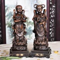 ราคา กิมท้ง เล้งนึ่งสีไม้ บริวารเจ้าแม่กวนอิม งานเรซิ่นฐานสี่เหลี่ยม ขนาดสูง 12 นิ้ว (17595331567)