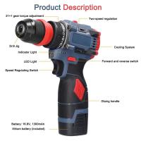 ราคา U3 uhunhn 16 8V 2 In 1 Lithium Drill Electric Screwdriver Multi Function Power Tool 45Nm Torque Brushless Motor Screw Driver (22110329612)