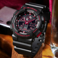 ราคา CASIO GSHOCK นาฬิกาข้อมือผู้ชาย สายเรซิ่น รุ่น GA 110HR 1A Red and black ไม่มีกล่อง No box (17049604655)