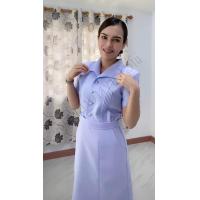 ราคา ชุดพิธีการคอปีกนกแขนสั้นผ้าวาเลนติโน่ขาวโอโม่ ผ้านุ่มใส่สบาย ทรงสวยเข้ารูป ไม่พอดีรับเปลี่ยน (22059611656)