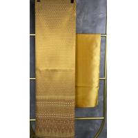 ราคา ผ้าตัดชุดสีเหลือง ผ้าไทย ผ้าไหมตัดชุด เซ็ทตัดชุด สีครีม ผ้าพรีเมี่ยม ผ้าถุง ผ้าพื้นเมือง ทอลาย 100 (17792016625)