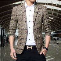 ราคา ZeroDis เสื้อฤดูใบไม้ผลิฤดูใบไม้ร่วงผู้ชายสไตล์เกาหลีสูทผู้ชายลายสก๊อตแนวธุรกิจสีทึบใส่สบาย (21353492550)