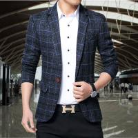 ราคา ZeroDis เสื้อฤดูใบไม้ผลิฤดูใบไม้ร่วงผู้ชายสไตล์เกาหลีสูทผู้ชายลายสก๊อตแนวธุรกิจสีทึบใส่สบาย (21353492554)