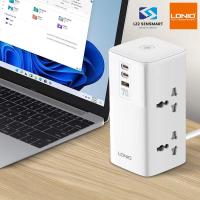 ราคา LDNIO SC4383 2500W รางปลั๊กไฟ เดสก์ท็อป พร้อมทื่ชาร์จมือถือ แท็บเหล็กUSB Type c ชาร์จเล็ว70W (22138993893)